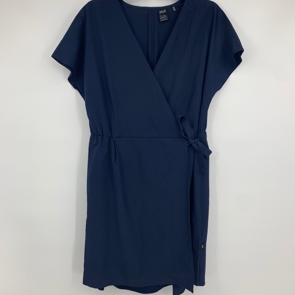 Jack Wolfskin dress 1505361 large split faux wrap